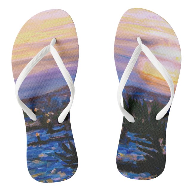 Tongs Coucher de soleil tropical (Semelle)