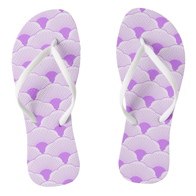 Tongs Coucher de soleil, violet tonique, texture béton (Semelle)