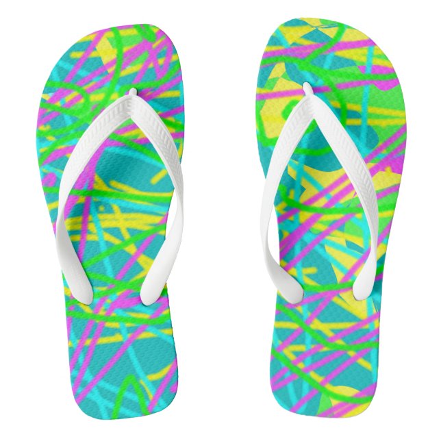 Tongs Couleur Mes rêves Scribble Motif Expressive (Semelle)