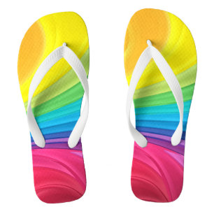 Tongs Couleurs arc-en-ciel Flip Flops