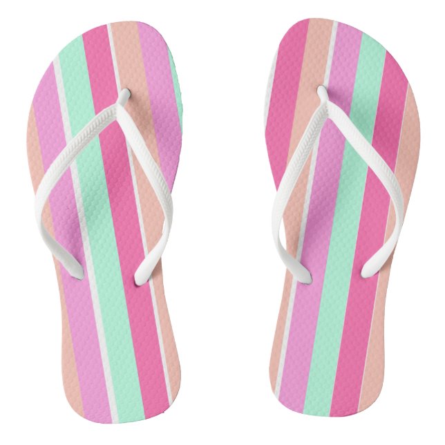 Tongs Couleurs de bonbons rayures (Semelle)