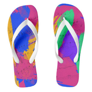 Tongs Couleurs et musique de pinceau sauvage