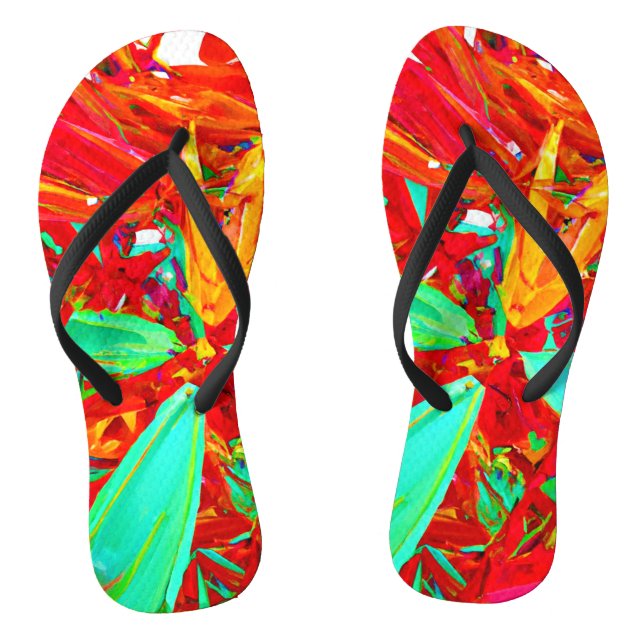 Tongs Couleurs vives Motif Abstrait (Semelle)