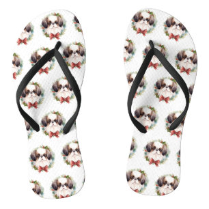 Tongs Coupe festive japonaise de germe de Noël