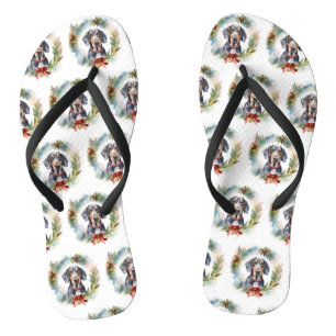 Tongs Couronne de Noël festive de Bluetick Coonhound