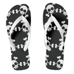 Tongs Crâne de pirate et os croisés