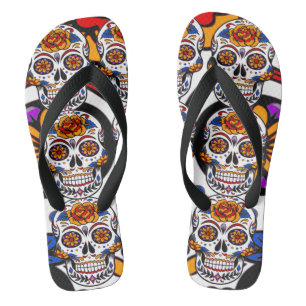 Tongs Crânes de sucre Motif de vacances