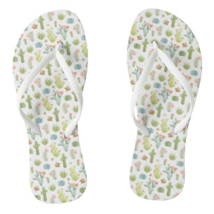Tongs Cute Cactus Motif