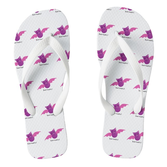 Tongs Cute chauve chauve-souris rose batastique (Semelle)