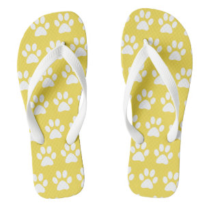 Tongs Cute Chien Empreintes de pattes Motif Yellow Summe