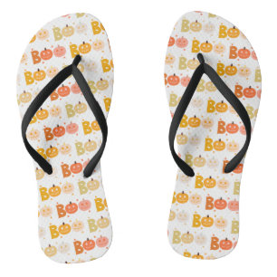 Tongs Cute Halloween Éffrayant Boo Citrouille Déplaisant