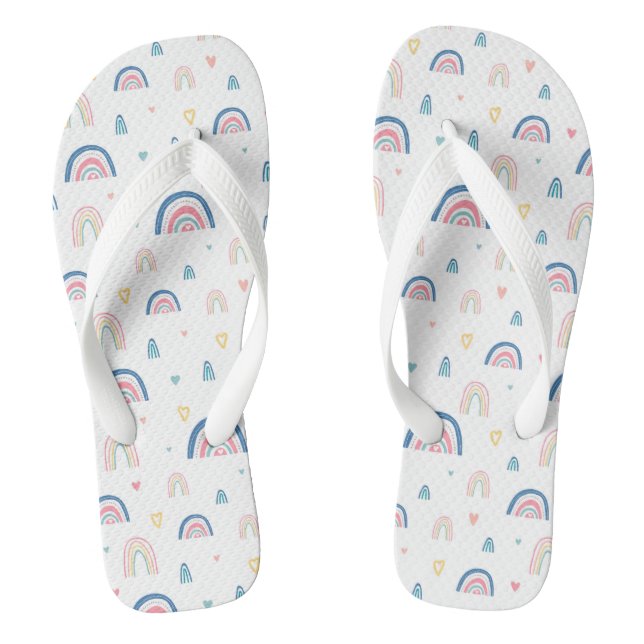 Tongs Cute Rainbows & Hearts Motif (Semelle)