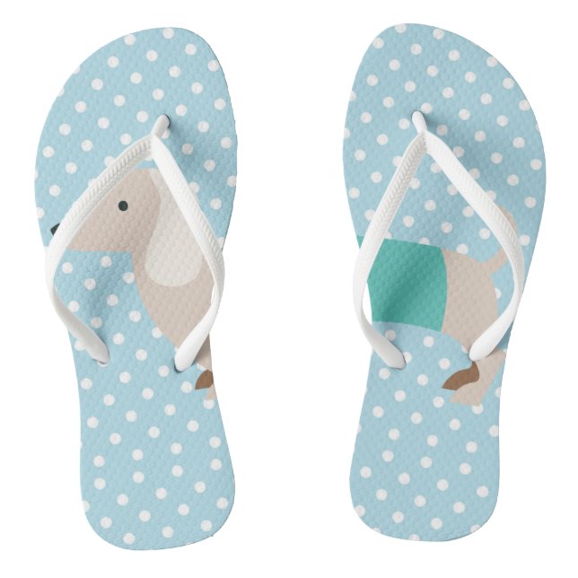 Tongs Dachshund Flip Flops Cute Wiener Dog Beach Chaussu (Semelle)