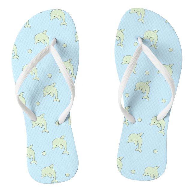 Tongs Dauphins verts (Semelle)
