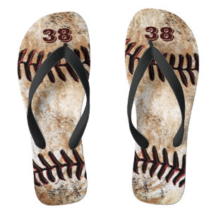 Tongs de baseball sales avec votre NUMÉRO de maill