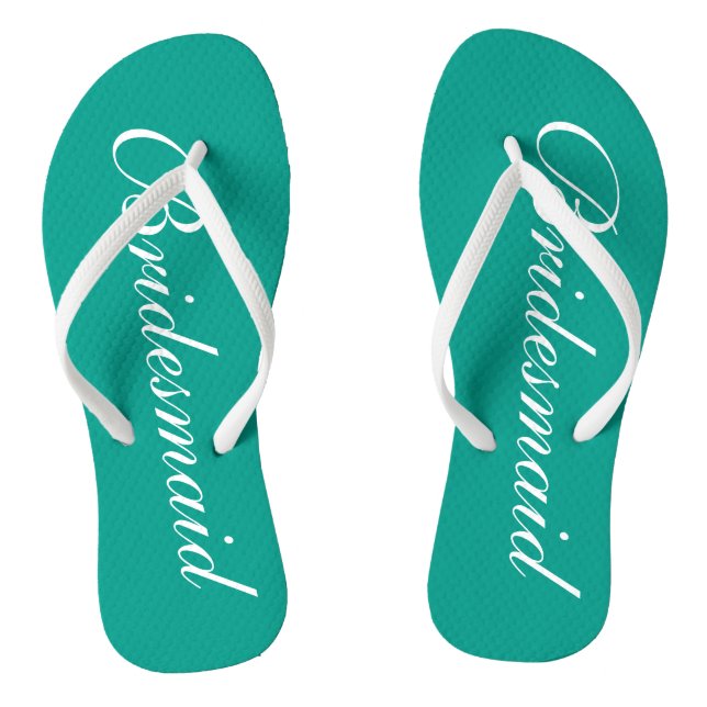 Tongs de femme de ménage turquoise pour mariage à  (Semelle)