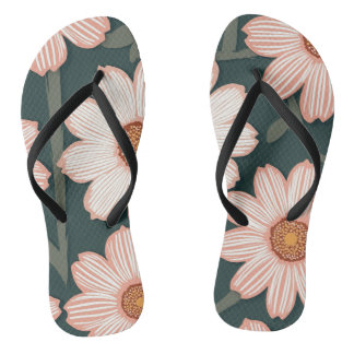 tongs de fleurs