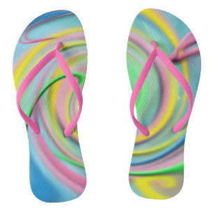 tongs de plage - Couleurs pastel, abstrait