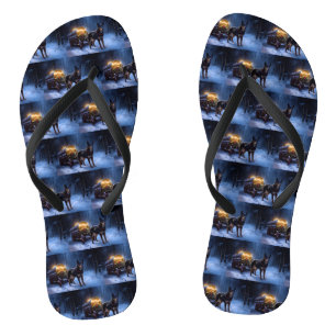 Tongs Décor de Noël Kelpie Snowy Sleigh