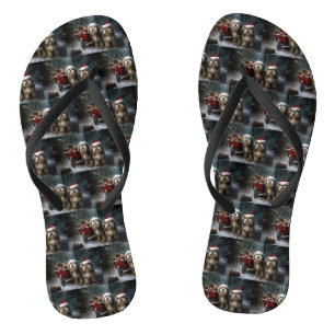 Tongs Décor de Noël Malti tzu Snowy Sleigh