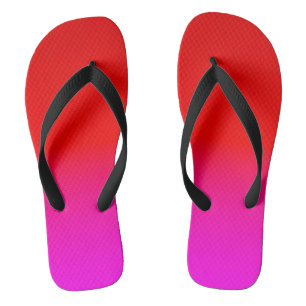Tongs dégradé noir rose, écarlate, rouge, rose