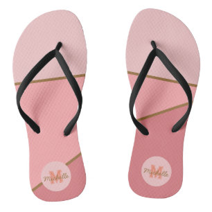 Tongs dégradé rose monochrome pâté
