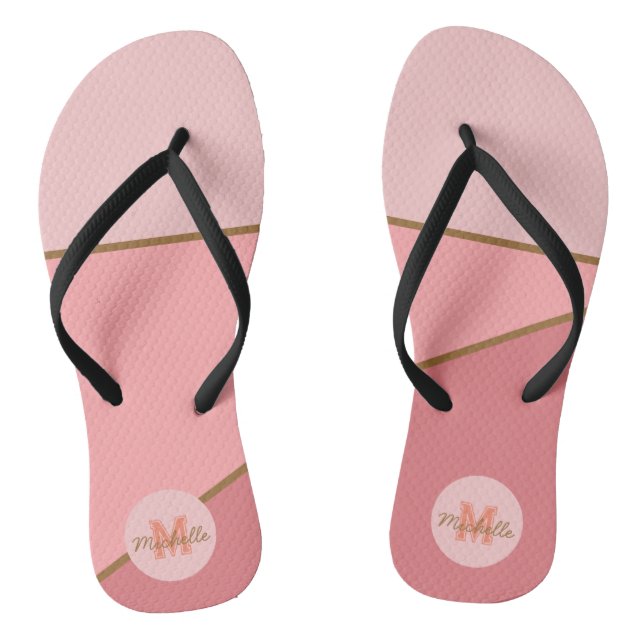Tongs dégradé rose monochrome pâté (Semelle)