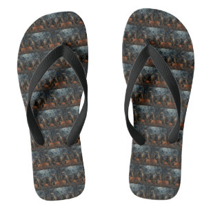 Tongs Délice de nuit d'Halloween pour chien Bullmastiff