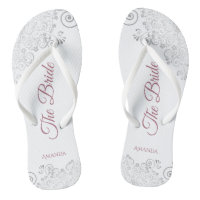 Dentelle d'argent et Rose poussiéreux Script Le Ma