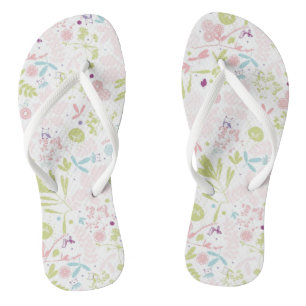 Tongs déploiement de motif floral