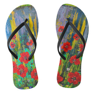 Tongs Des pavots à vos pieds !