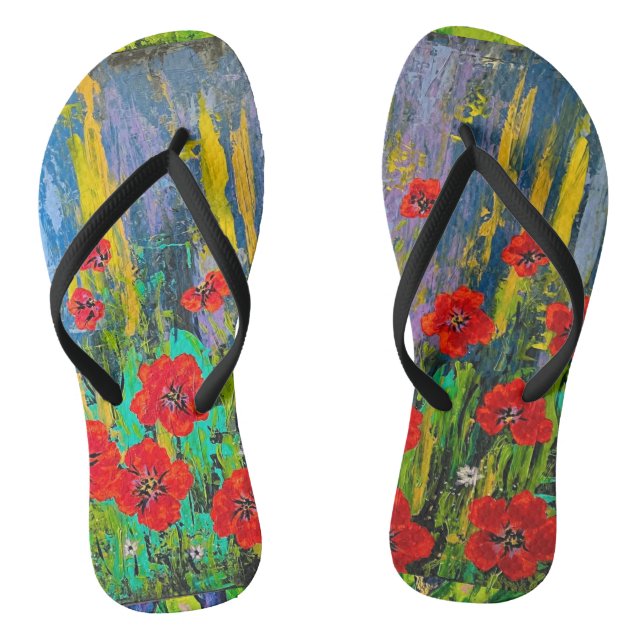 Tongs Des pavots à vos pieds ! (Semelle)