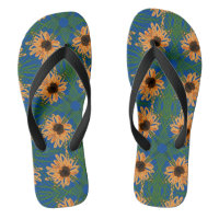 Dessin de tournesols d'été Chaussons bleus
