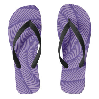 Tongs dessin géométrique Violet