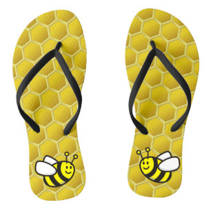 Tongs Dessin sur les abeilles