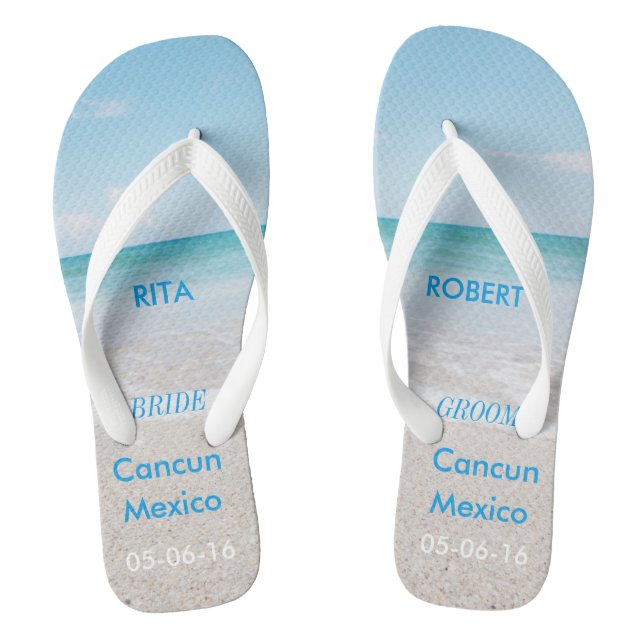 Tongs Destination Mariage BRIDE Beach Sandales (Semelle)