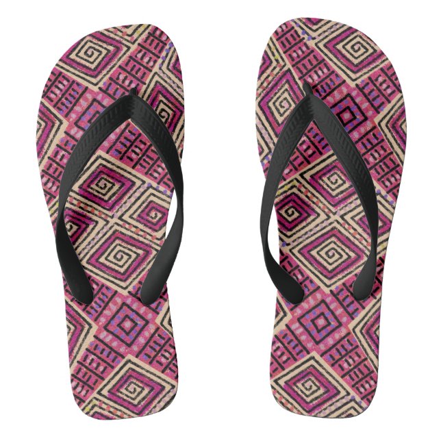 Tongs Diamants roses | Boue africaine (Semelle)