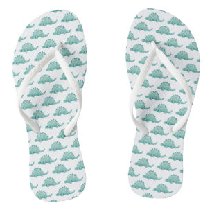 Tongs Dinosaur Stegosaurus Motif