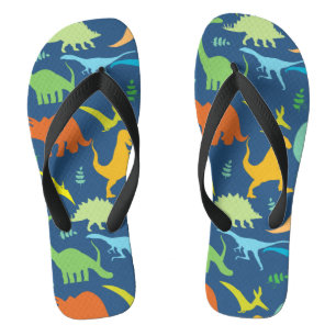 Tongs Dinosaures colorés