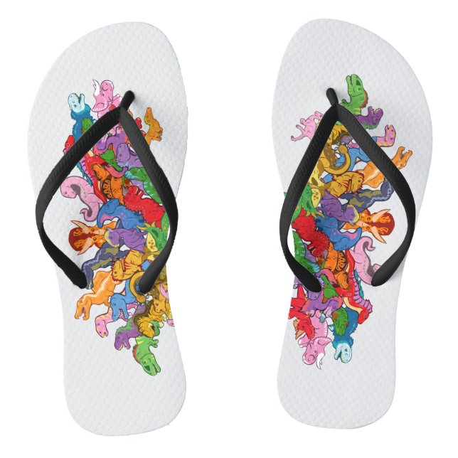 Tongs Dinosaures mignons et colorés (Semelle)