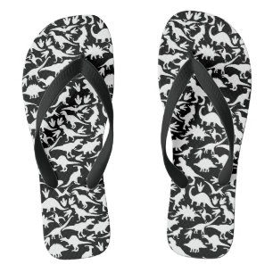 Tongs Dinosaures motif 01 w Black BG