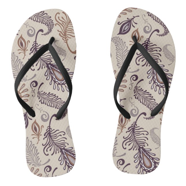 Tongs Divers motif de plume (Semelle)