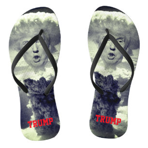 Tongs Donald Trump drôle en tant qu'explosion nucléaire
