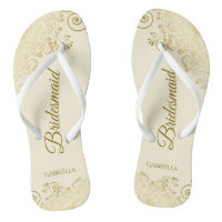 Doré Lace Elégante crème ivoire Bridesmaid Mariage