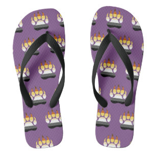 Tongs Drapeau à empreinte de patte gay Bear pour hommes