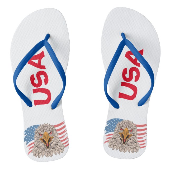 Tongs Drapeau américain avec un aigle (Semelle)