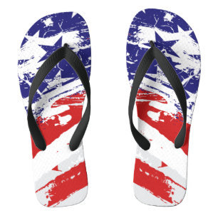 Tongs Drapeau américain Grunge