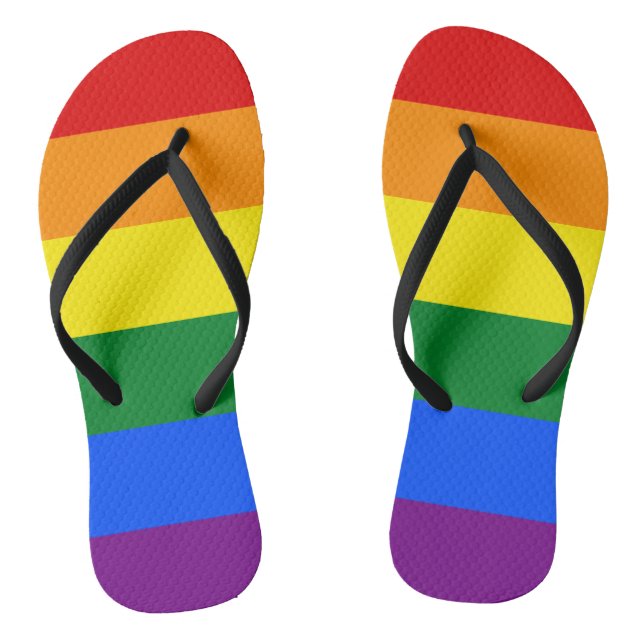 Tongs Drapeau arc-en-ciel LGBT (Semelle)