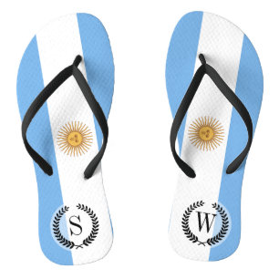 Tongs Drapeau argentin traditionnel