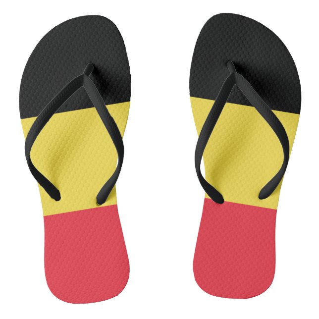 Tongs Drapeau Belgique Tricolore (Semelle)